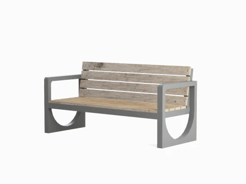 Modern Outdoor Bench 3D Model