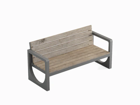 Modern Outdoor Bench 3D Model