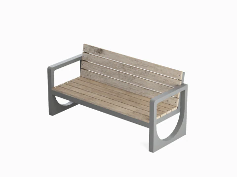 Modern Outdoor Bench 3D Model