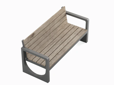 Modern Outdoor Bench 3D Model