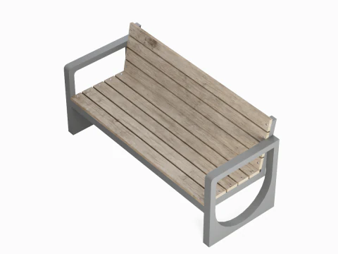 Modern Outdoor Bench 3D Model