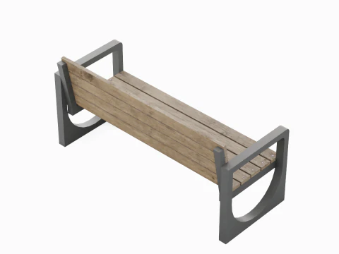Modern Outdoor Bench 3D Model