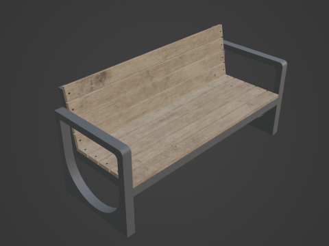 Modern Outdoor Bench Modelo 3D
