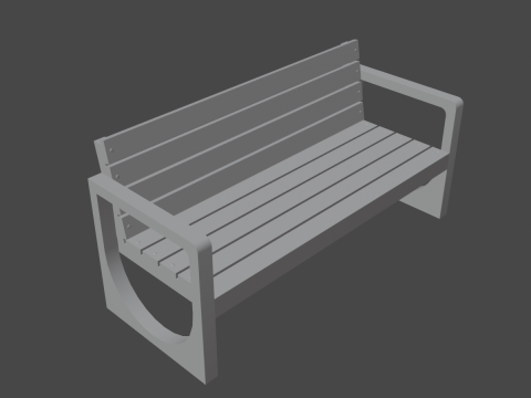 Modern Outdoor Bench Modelo 3D