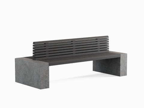 Modern Outdoor Bench 02 3D Model