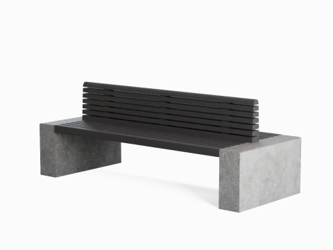 Modern Outdoor Bench 02 3D Model