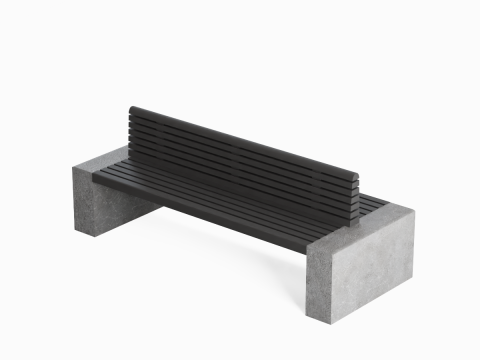 Modern Outdoor Bench 02 3D Model