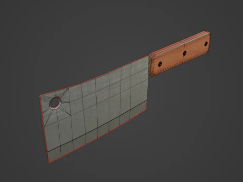 Meat Cleaver A 01 3D Model