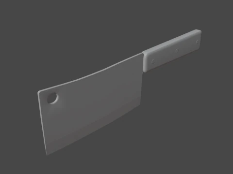 Meat Cleaver A 01 3D Model