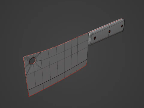 Meat Cleaver A 01 3D Model