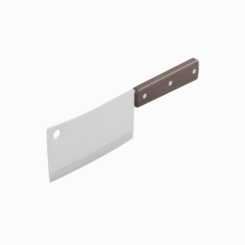 Meat Cleaver A 02 Modèle 3D .c4d .max .obj .3ds .fbx .stl .blend