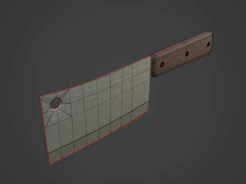 Meat Cleaver A 02 3D Model