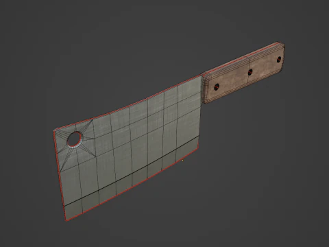 Meat Cleaver A 03 3D Model