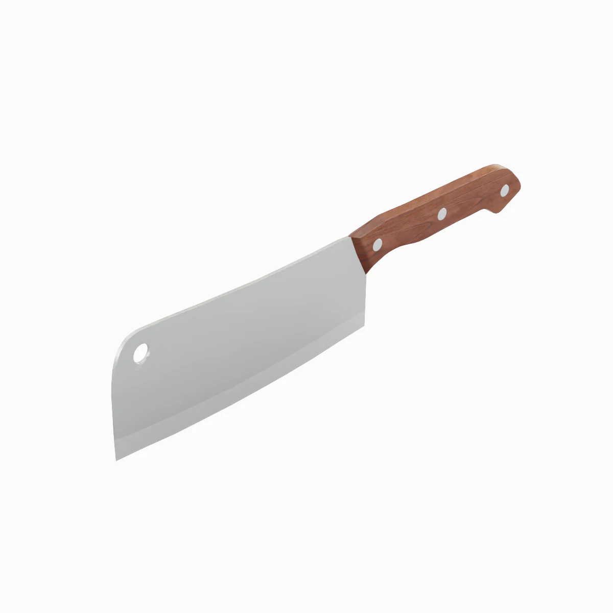 Meat Cleaver B 01 3D Model .c4d .max .obj .3ds .fbx .stl .blend