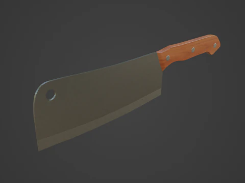 Meat Cleaver B 01 3D Model