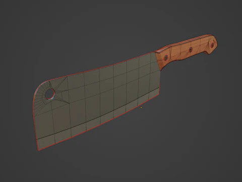 Meat Cleaver B 01 3D Model