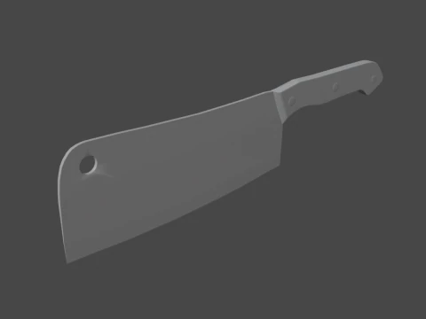Meat Cleaver B 01 3D Model