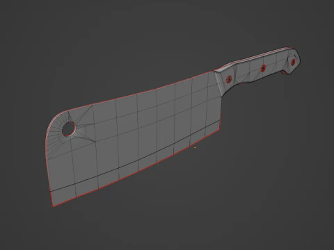 Meat Cleaver B 01 3D Model