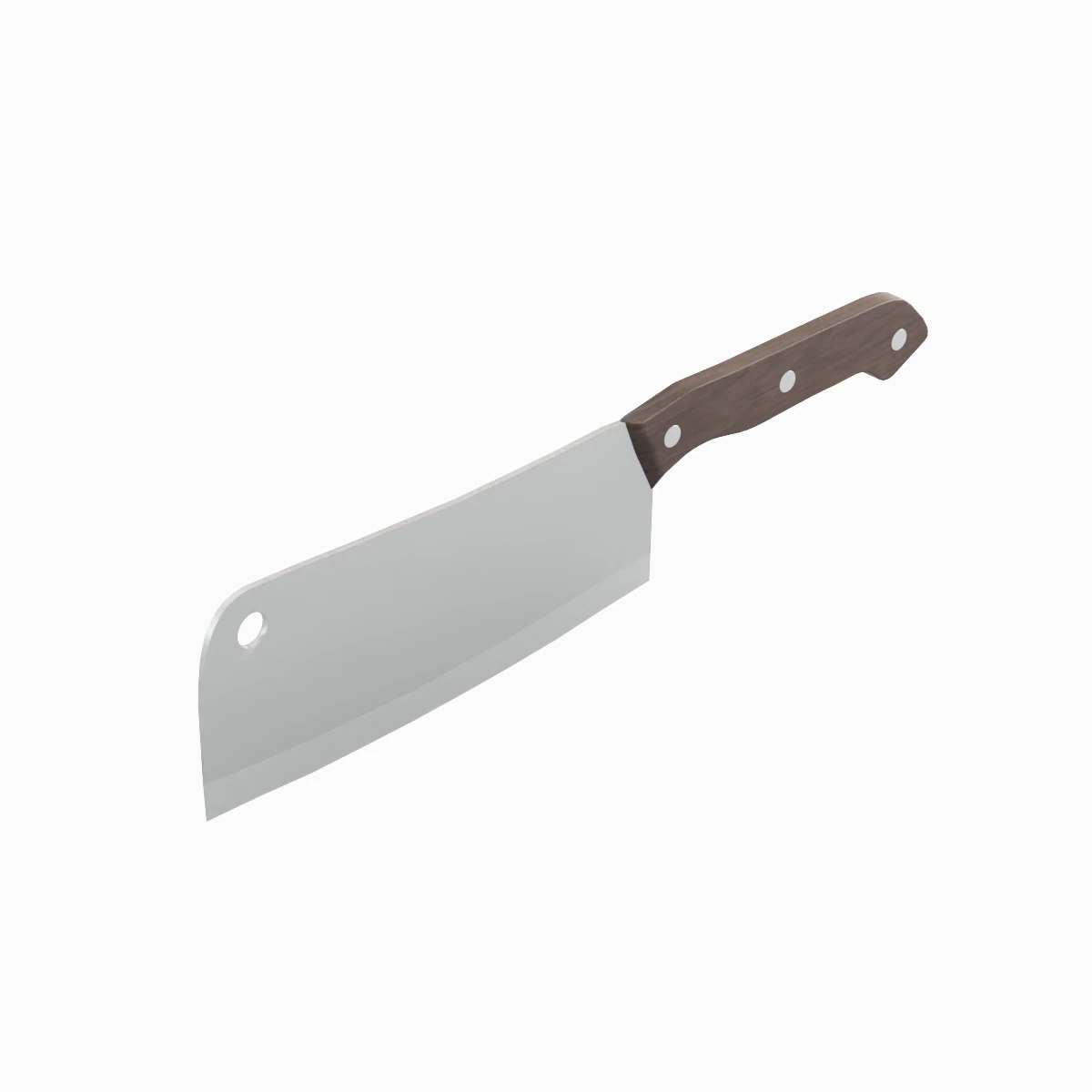 Meat Cleaver B 02 3D Model .c4d .max .obj .3ds .fbx .stl .blend