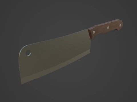 Meat Cleaver B 02 3D Model