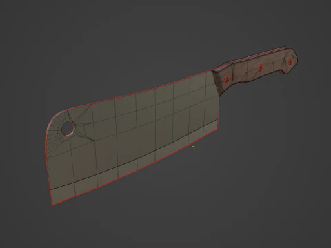 Meat Cleaver B 02 3D Model