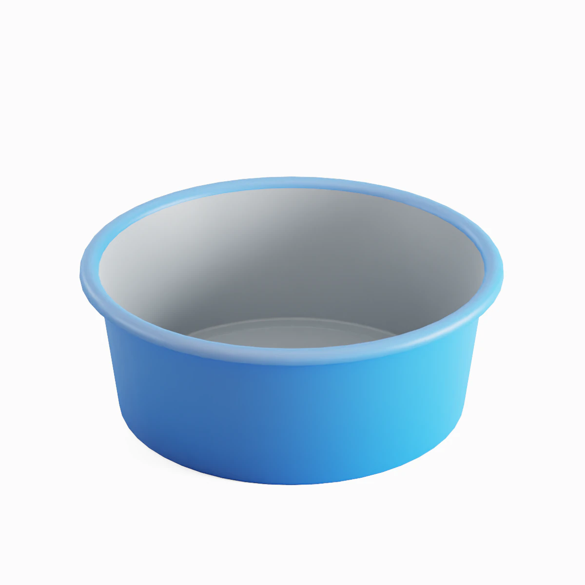 Simple Plastic Wash Basin 01 3D Model .c4d .max .obj .3ds .fbx .stl .blend