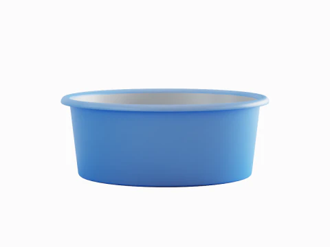 Simple Plastic Wash Basin 01 3D Model