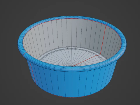 Simple Plastic Wash Basin 01 3D Model
