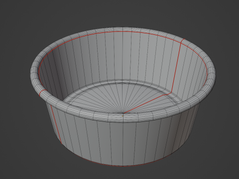 Simple Plastic Wash Basin 01 Model 3D