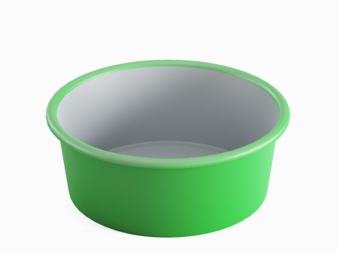 Simple Plastic Wash Basin 02 Modello 3D