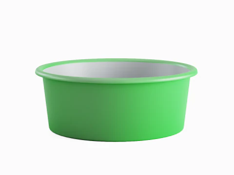 Simple Plastic Wash Basin 02 3D Model