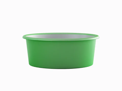 Simple Plastic Wash Basin 02 3D Model