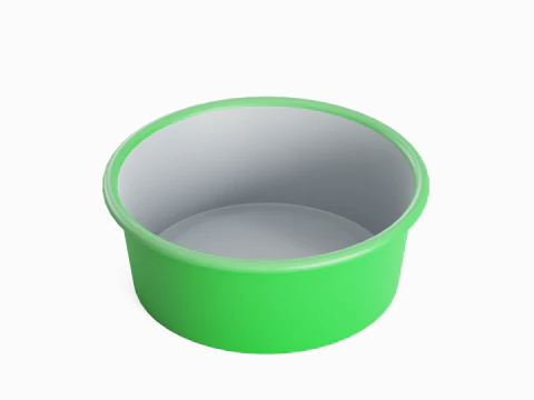 Simple Plastic Wash Basin 02 3D Model