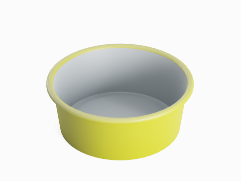 Simple Plastic Wash Basin 03 3D Model