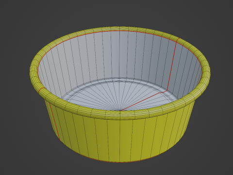 Simple Plastic Wash Basin 03 3D Model