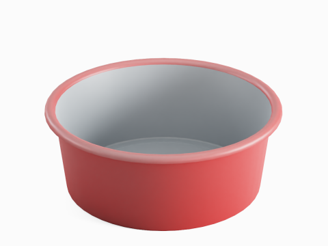 Simple Plastic Wash Basin 04 Modello 3D