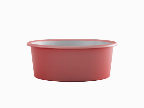 Simple Plastic Wash Basin 04 3D Model