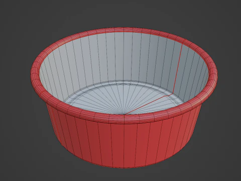 Simple Plastic Wash Basin 04 3D Model