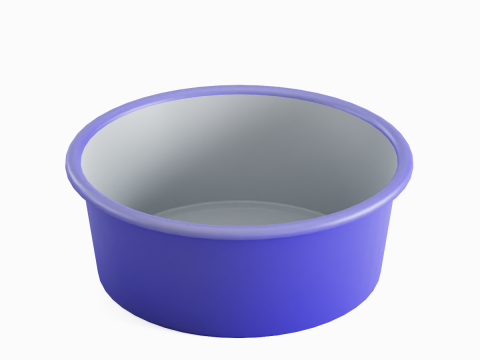 Simple Plastic Wash Basin 05 Modello 3D