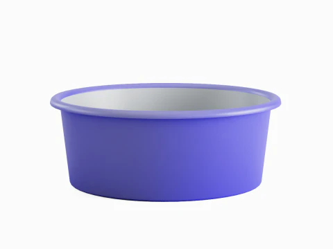 Simple Plastic Wash Basin 05 3D Model