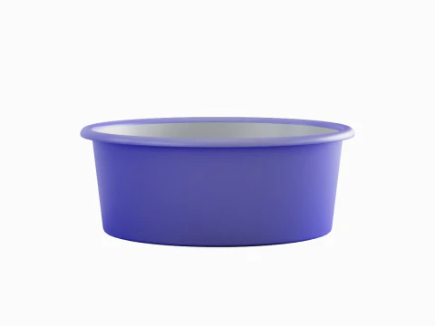 Simple Plastic Wash Basin 05 3D Model