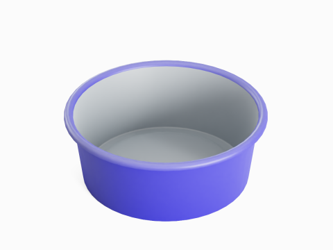 Simple Plastic Wash Basin 05 Modello 3D