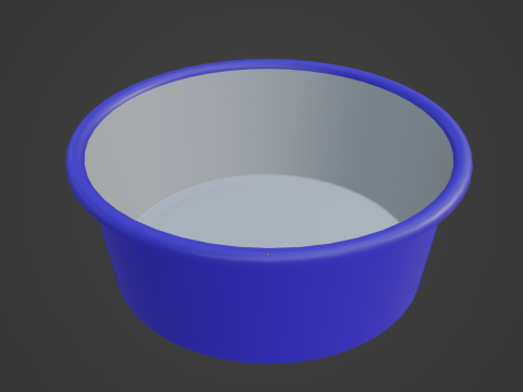 Simple Plastic Wash Basin 05 Modello 3D