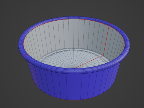 Simple Plastic Wash Basin 05 Modello 3D