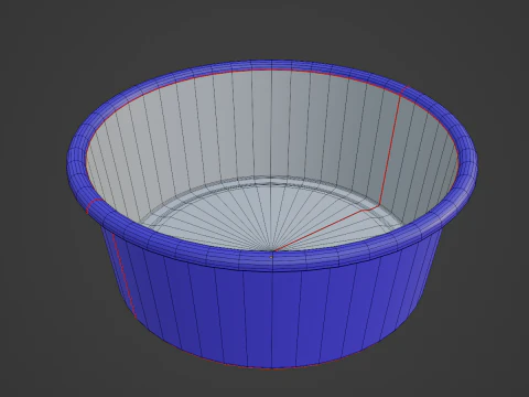 Simple Plastic Wash Basin 05 3D Model