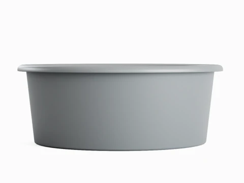 Simple Plastic Wash Basin 07 3D Model