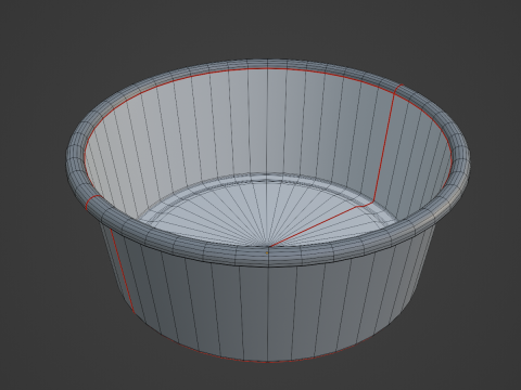 Simple Plastic Wash Basin 07 Modelo 3D