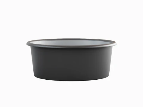 Simple Plastic Wash Basin 08 3D Model