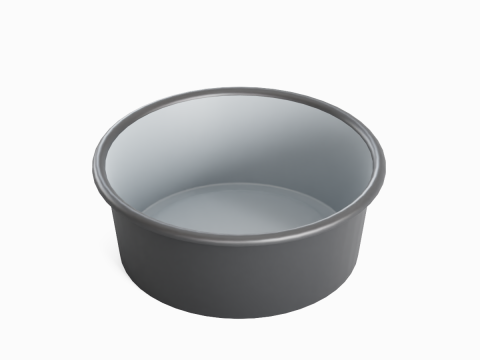 Simple Plastic Wash Basin 08 3D Model
