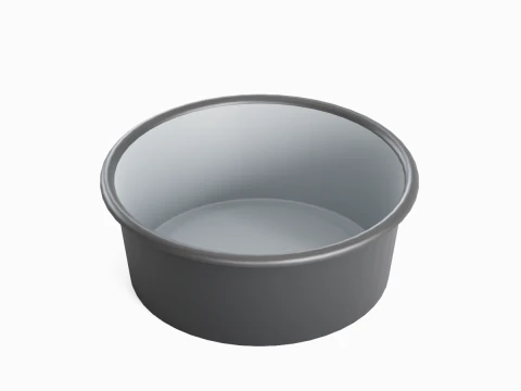 Simple Plastic Wash Basin 08 3D Model
